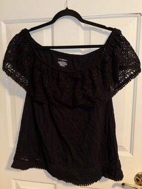 Lane Bryant Black Off The Shoulder Top